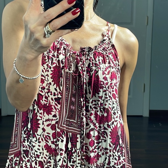 Artisan NY Boho Floral Print Tiered Maxi Dress size 6 - Picture 7 of 12